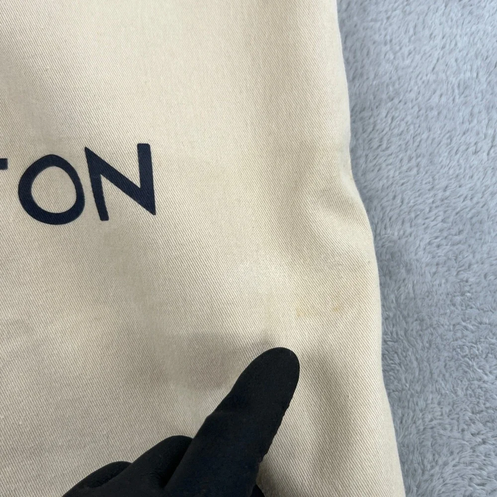 Louis Vuitton Dust Bag Cream Large Cotton Drawstring Purse Handbag 23.5x24in